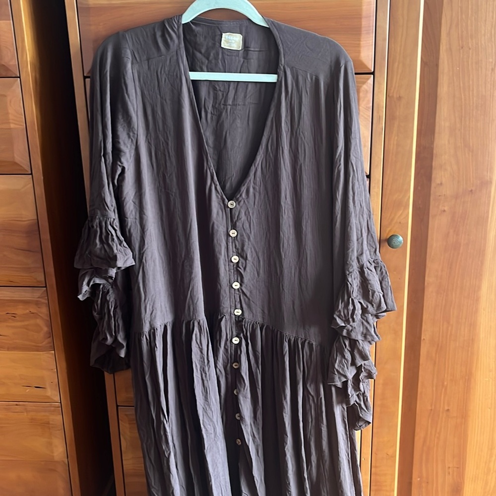Free People Selina Maxi Dress Size X-Small, double espresso color, NWT